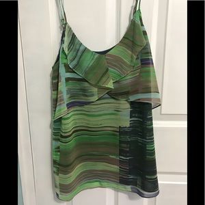 CAbi spaghetti strap flutter cami